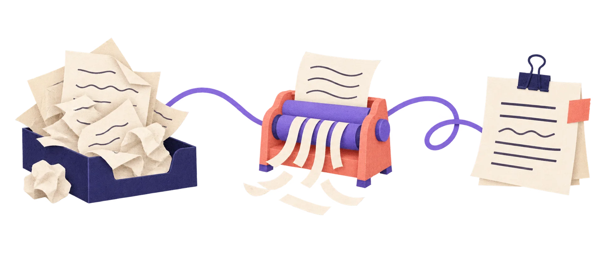 A three-stage writing-cleaner workflow